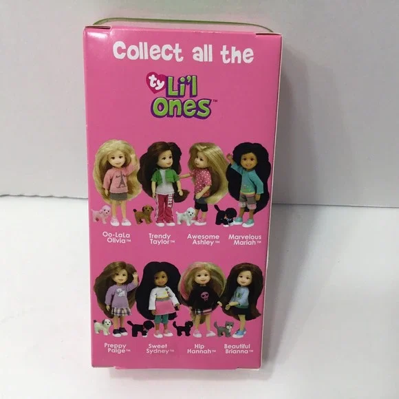 TY Li'l Ones 2009 Awesome‎ Ashley 4 inch Doll & her Poodle Dog NIB - Picture 2 of 3